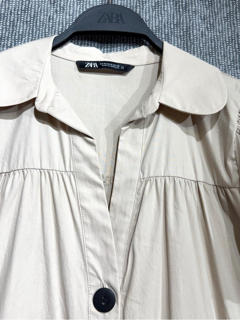 ZARA Tiered Poplin Dress - Picture 5 of 13